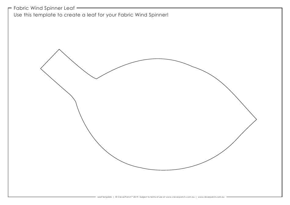 Fabric Wind Spinner Leaf Template, Page 1