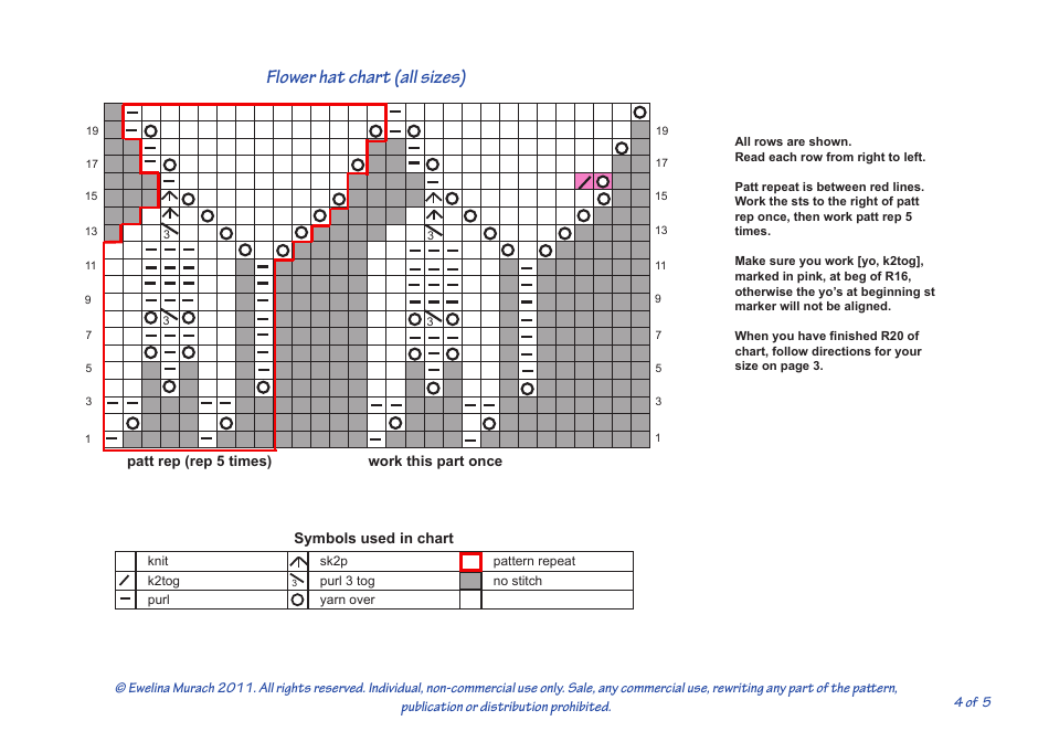 Baby Flower Hat Crochet Pattern, Page 4