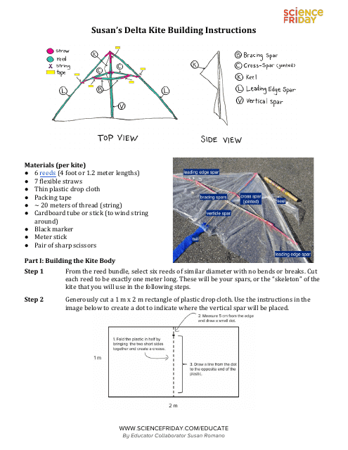Delta Kite Building Instructions - A comprehensive guide on how to build a delta kite