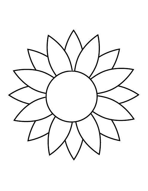 Sunflower Template - Classic