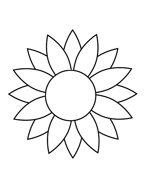 Sunflower Template - Classic Download Pdf