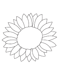 Document preview: Sunflower Template - Beautiful