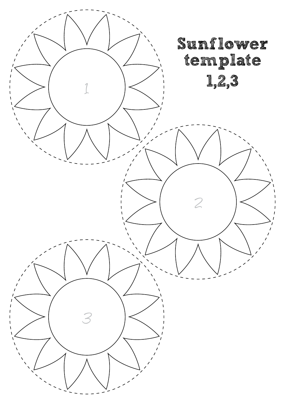 3d Sunflower Life Cycle Templates, Page 2