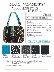 Document preview: Blooming Dots Purse Sewing Pattern Templates
