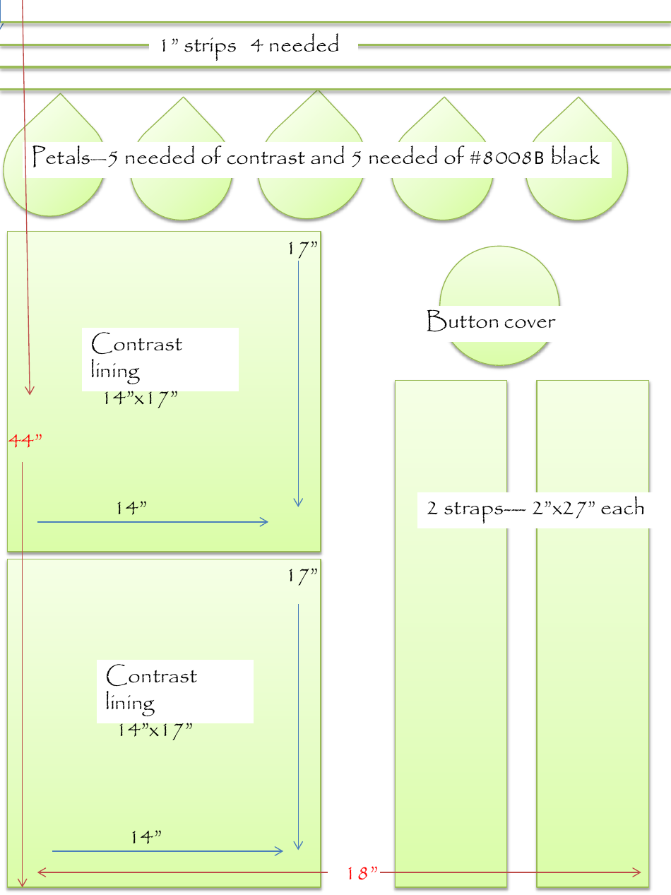 Blooming Dots Purse Sewing Pattern Templates, Page 3