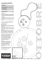 Document preview: Pill-Box Handbag Stitch Pattern Template