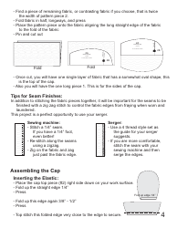 Scrub CAP Sewing Pattern Templates, Page 4