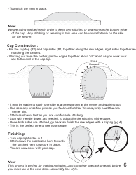 Scrub CAP Sewing Pattern Templates, Page 6