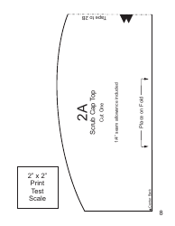 Scrub CAP Sewing Pattern Templates, Page 8