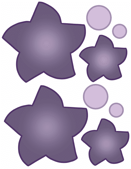 Colored Star Flower Template