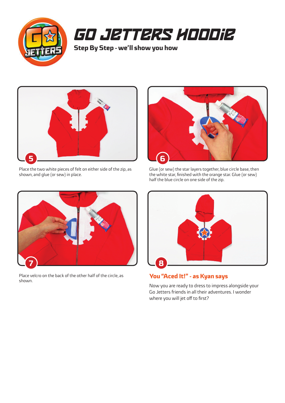 Go Jetters Hoodie Pattern Template, Page 2