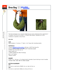 Document preview: Brea Bag Knitting Pattern