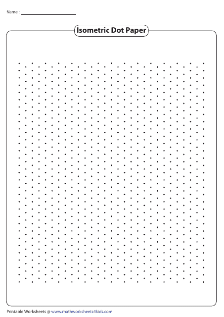 Preview of Isometric Dot Paper document with border design