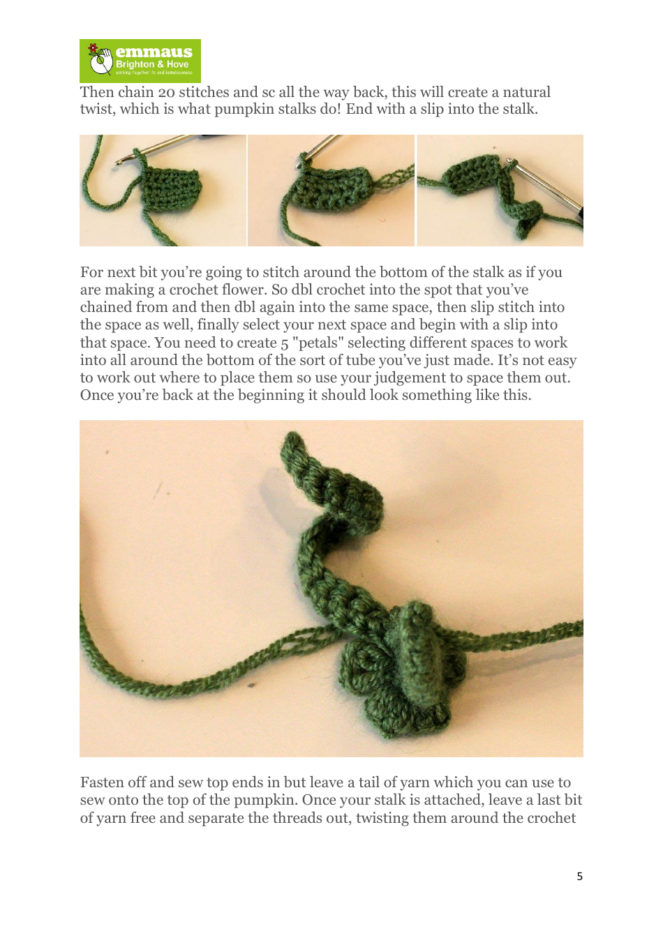 Mini Pumpkin Crochet Pattern, Page 5