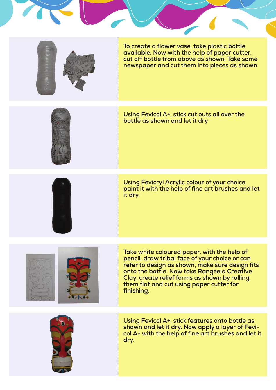 Tribal Flower Vase Print Cutout Templates, Page 3