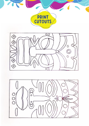 Tribal Flower Vase Print Cutout Templates, Page 5