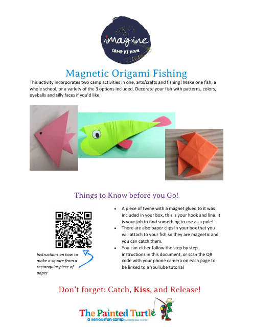 Origami paper fish template