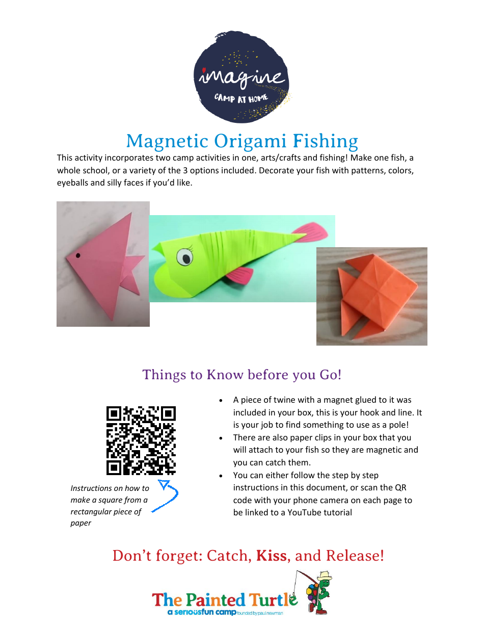 Origami paper fish template