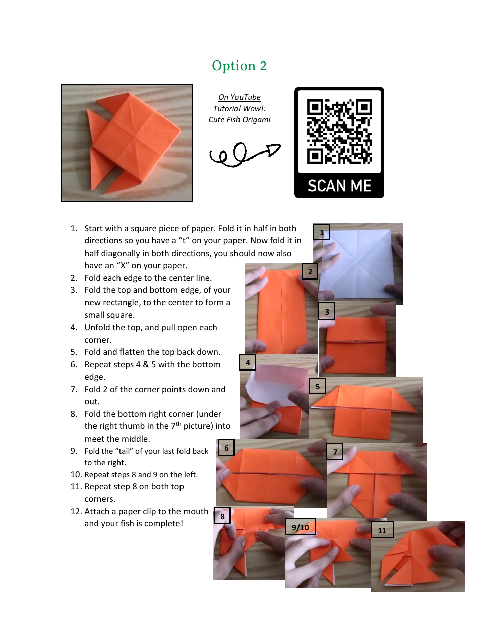 Origami Paper Fish, Page 3