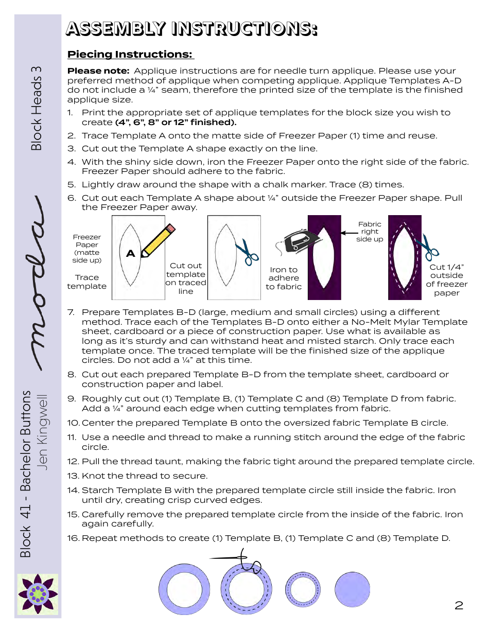 Block Heads Pattern Templates, Page 2