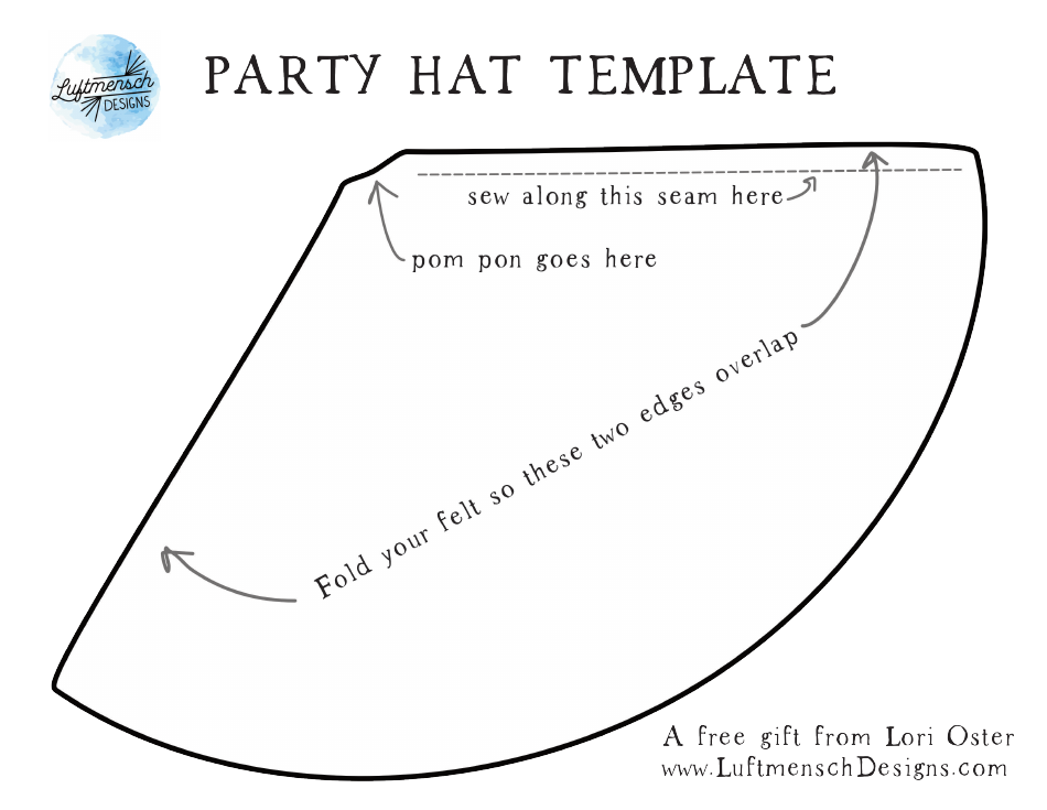 Party Hat Template - Lori Oster