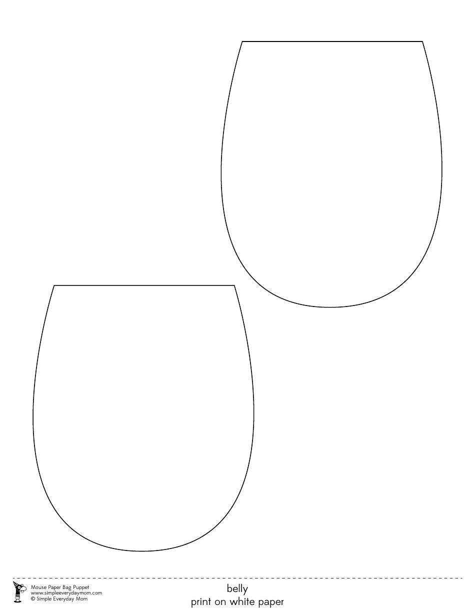 Mouse Paper Bag Puppet Templates, Page 8