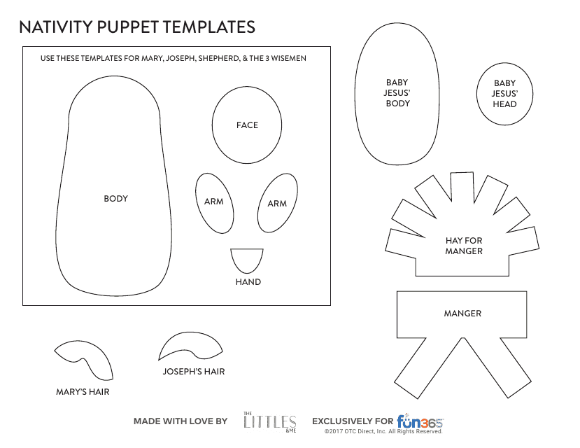 Nativity Puppet Templates Preview Image