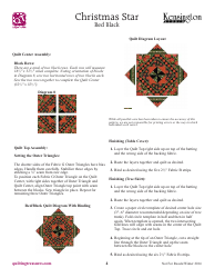 Red Black Christmas Star Quilt Pattern, Page 4