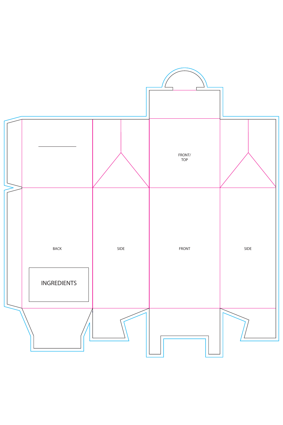 Gable Box Template Download Printable PDF | Templateroller