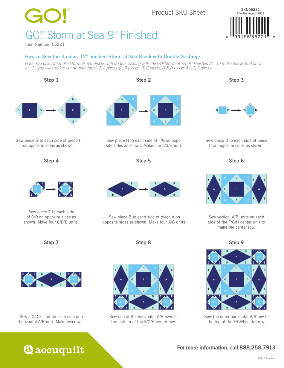 Storm at Sea 9 Quilt Pattern, Page 3