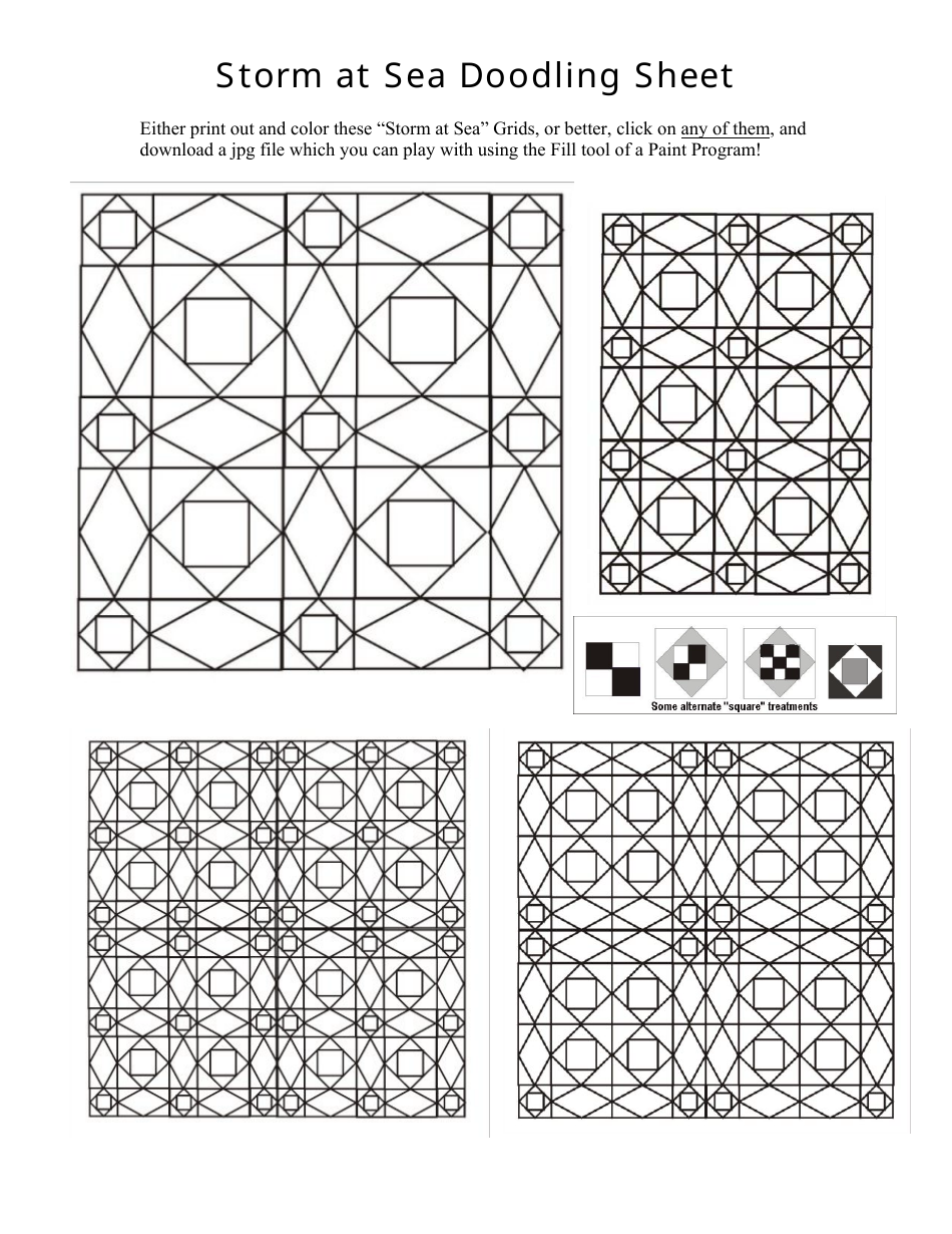 Four Block Storm at Sea Quilt Pattern, Page 5