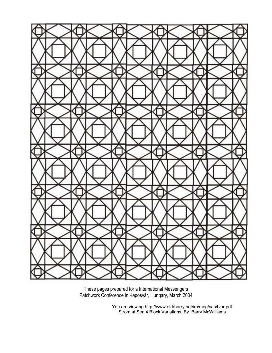 Four Block Storm at Sea Quilt Pattern, Page 6