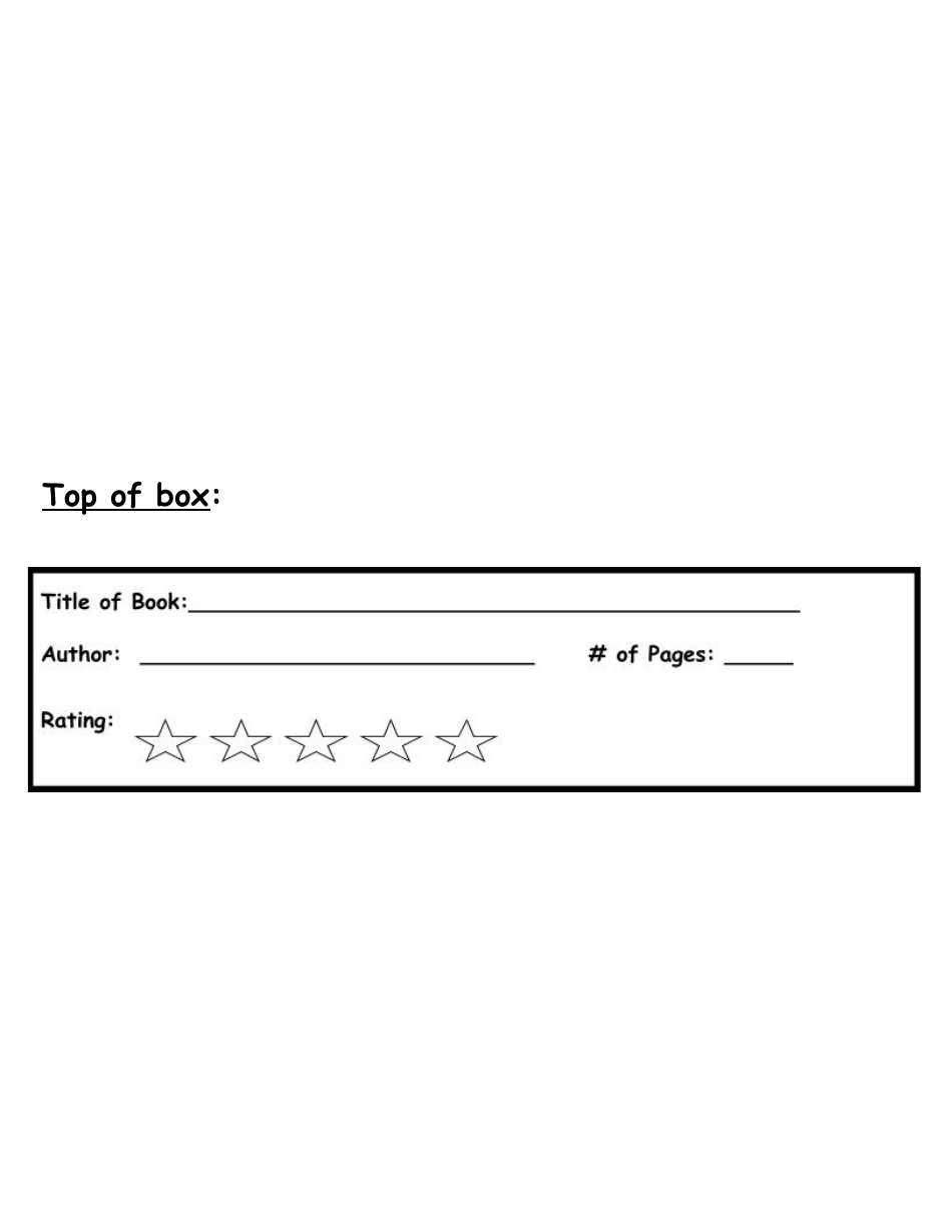 Cereal Box Book Report Templates - Food, Page 3