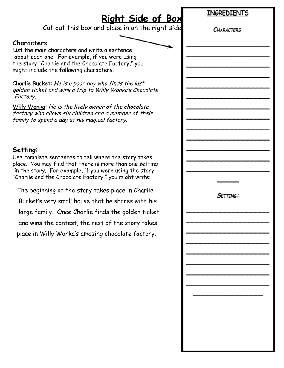 Cereal Box Book Report Templates - Food, Page 5