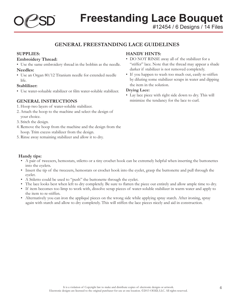 Freestanding Lace Bouquet Pattern - Oesd, Page 4