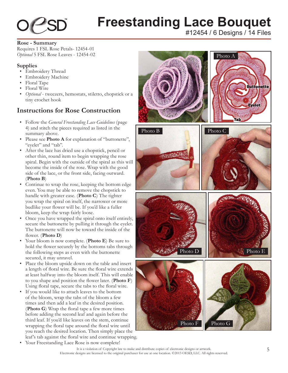 Freestanding Lace Bouquet Pattern - Oesd, Page 5