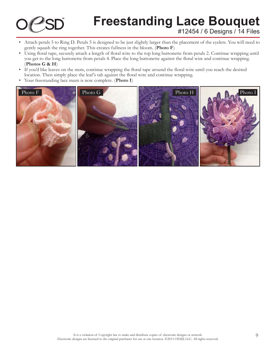 Freestanding Lace Bouquet Pattern - Oesd, Page 9