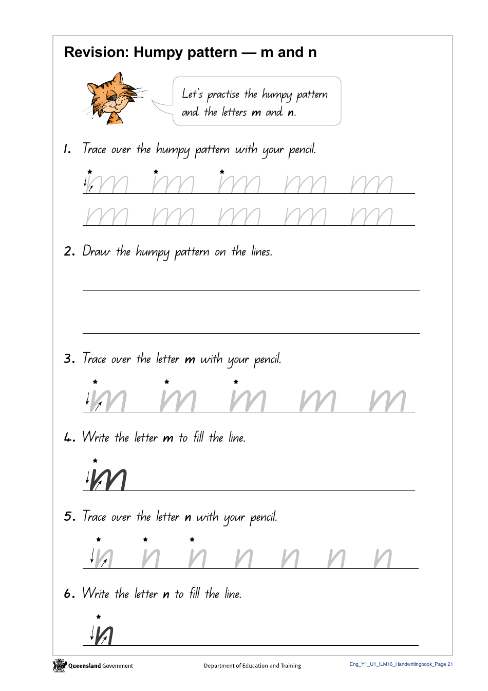 Year 1 Handwriting Book - Queensland, Australia, Page 23
