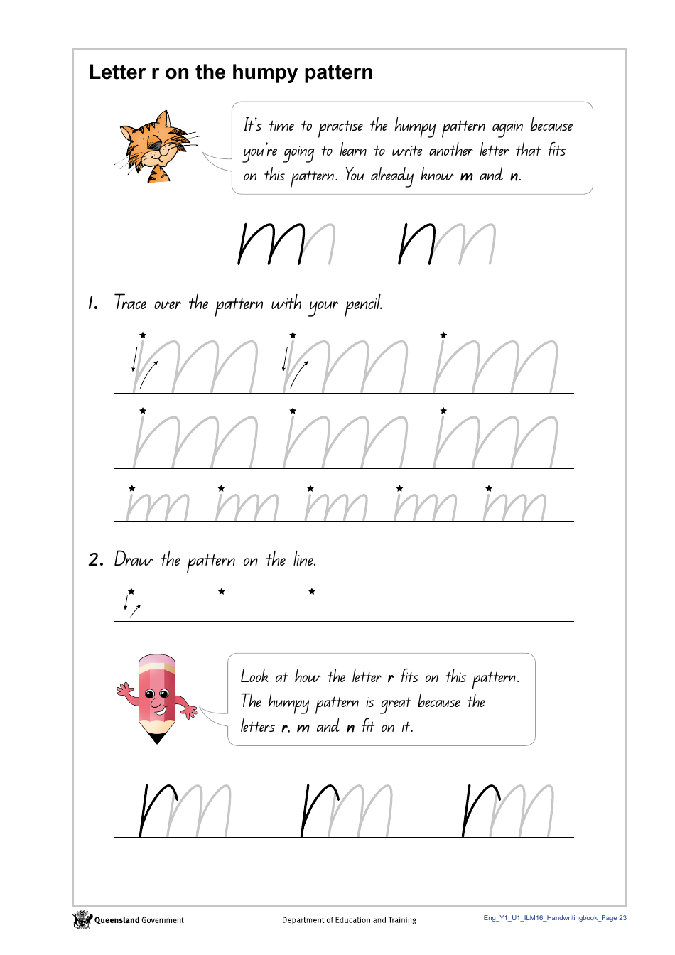 Year 1 Handwriting Book - Queensland, Australia, Page 25