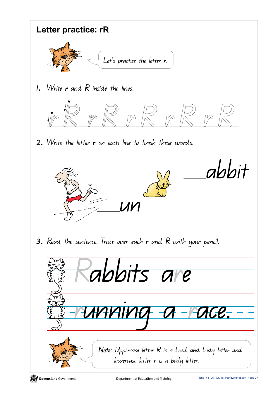 Year 1 Handwriting Book - Queensland, Australia, Page 29