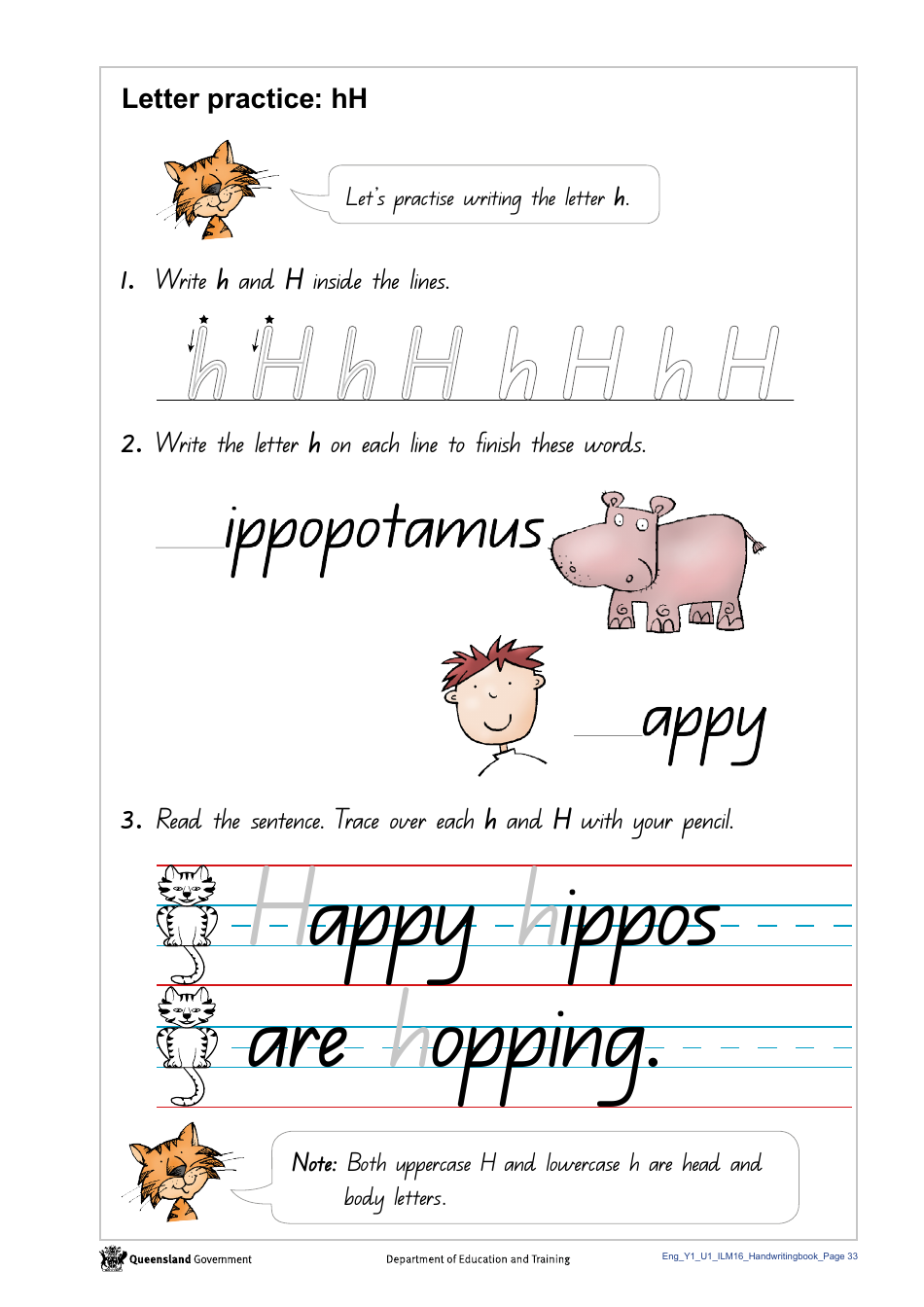 Year 1 Handwriting Book - Queensland, Australia, Page 35