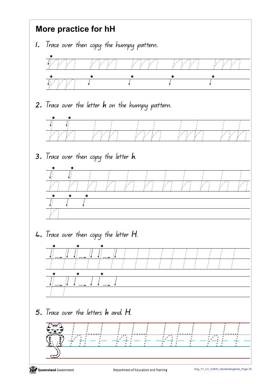 Year 1 Handwriting Book - Queensland, Australia, Page 37