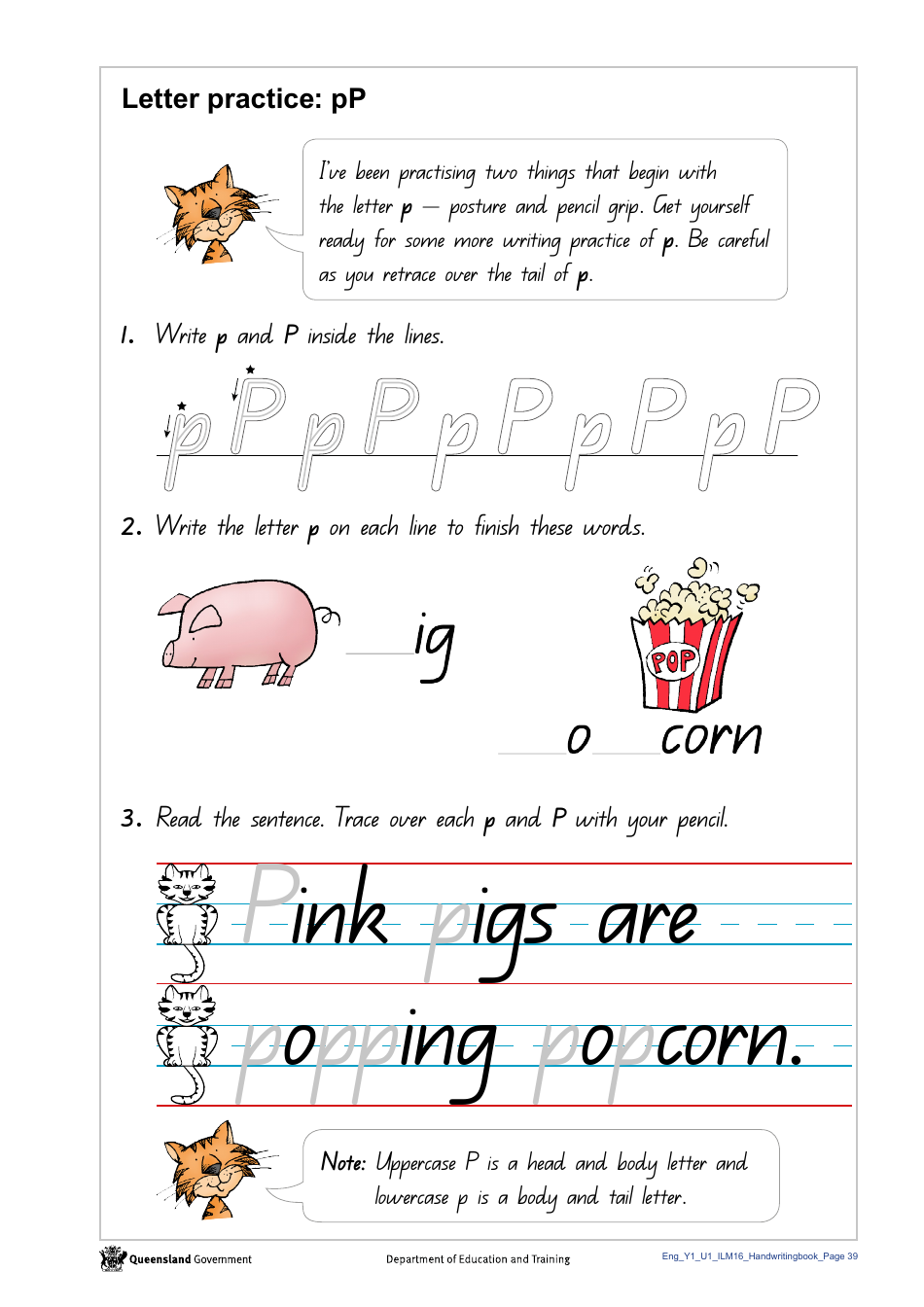 Year 1 Handwriting Book - Queensland, Australia, Page 41