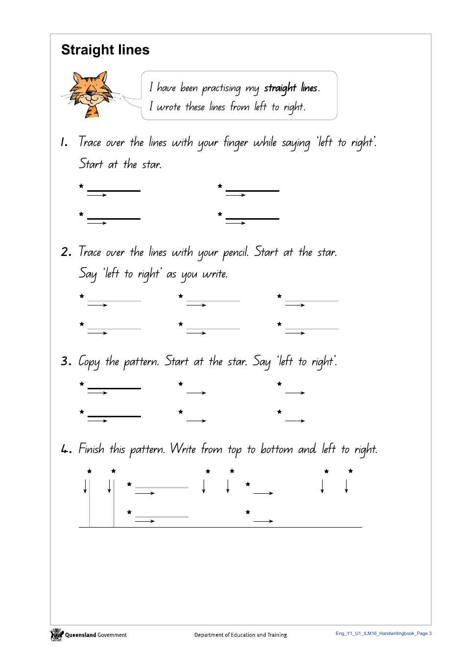 Year 1 Handwriting Book - Queensland, Australia, Page 5