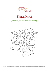 Document preview: Floral Knot Embroidery Pattern Template