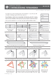 Document preview: Interlocking Tetrahedra Origami Paper Model Pattern - Mathigon