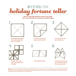 Winter Holiday Fortune Teller Template, Page 2
