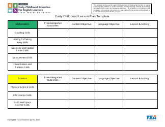 Early Childhood Lesson Plan Template - Texas, Page 3