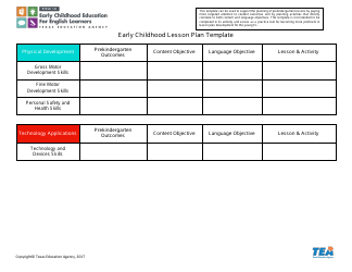 Early Childhood Lesson Plan Template - Texas, Page 5