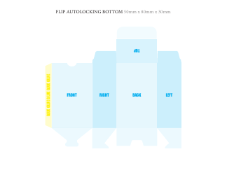 Document preview: Flip Autolocking Bottom Box Template
